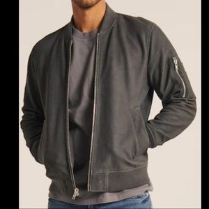 Abercrombie Genuine Suede Bomber Jacket